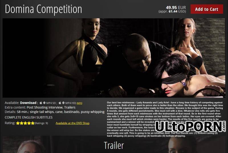ElitePain.com: Mistress Ariel, Mistress Amanda, Roxane - Domina Competition [1.55 GB / HD / 720p] (Humiliation) + Online