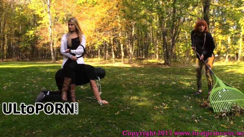 BratPrincess.us, Clips4sale.com: Chloe, Lizzy - Pony slave Ridden Around the Grounds while slave girl Does Yard Work [511 MB / FullHD / 1080p] (Femdom)