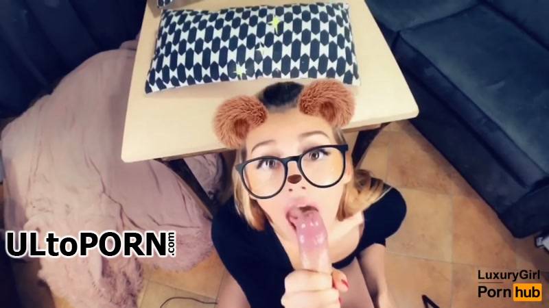 PornHub.com, PornHubPremium.com: Kristina Sweet, Luxury Girl - Babe Fucks On The Table, Makes A Blowjob And Swallows Cum [97.3 MB / FullHD / 1080p] (Teen)