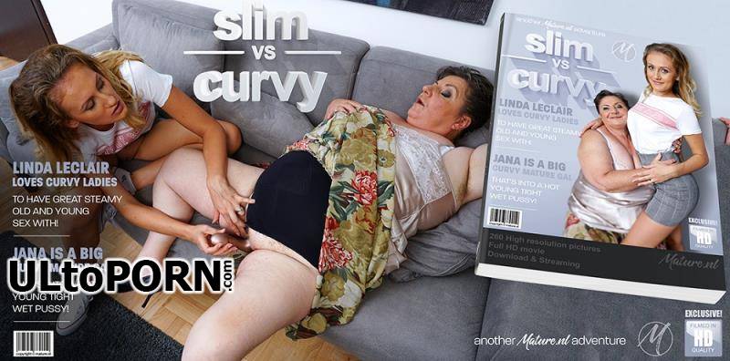 Mature.nl: Jana (58), Linda Leclair (22) - Hot slim babe licking an unshaved big breasted mature BBW Lesbian [1.62 GB / FullHD / 1080p] (Lesbian)