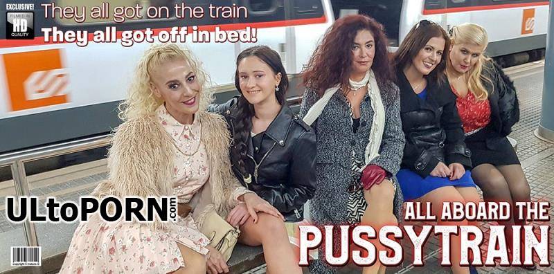 Mature.nl: Gina Ferocious (EU) (19), Montse Swinger (EU) (40), Musa Libertina (EU) (53), Yelena Vera (48), Zazel Paradise (EU) (52) - Five old and young lesbians all aboard the pussy train [569 MB / SD / 540p] (Lesbian)