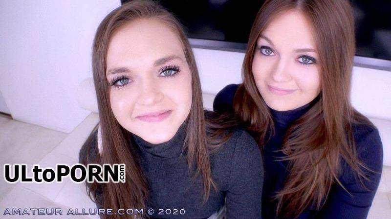 AmateurAllure.com: Joey White, Sami White - Amateur Allure Welcomes TWIN SISTERS Joey and Sami White to Give POV Blowjob and Swallow Cum [914 MB / FullHD / 1080p] (Teen)