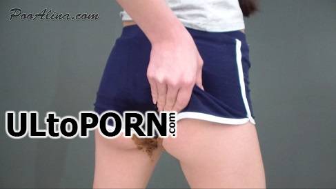 PooAlina.com: Poo Alina - Alina crapped in sports shorts [280 MB / HD / 720p] (Scat)