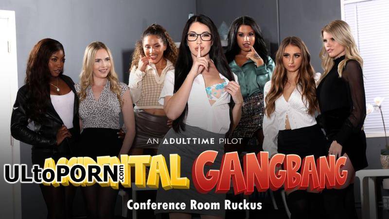 AdultTime.com: Alex Coal, Penelope Kay, Nikki Sweet, Amari Anne, Rebel Rhyder, Nina White, Liv Revamped - Accidental Gangbang - Conference Room Ruckus [2.02 GB / FullHD / 1080p] (Lesbian)
