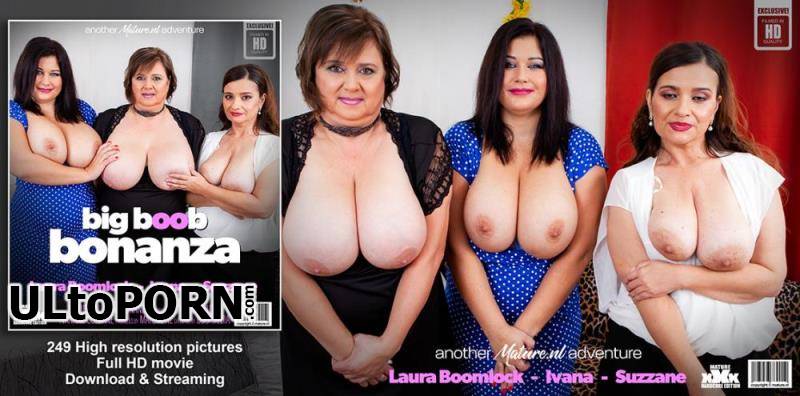 Mature.nl, Mature.eu: Ivana M, Laura Boomlock, Suzzane - A big breasted mature groupsession with one lucky guy [1.94 GB / FullHD / 1080p] (Group Sex)
