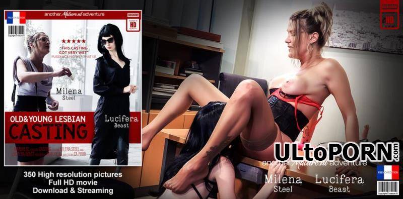 Mature.nl: Lucifera Bast (20), Milena Steel (44) - A hot old and young lesbian casting session with hot Lucifera Beast and MILF Milena Steel [1.62 GB / FullHD / 1080p] (Strapon)