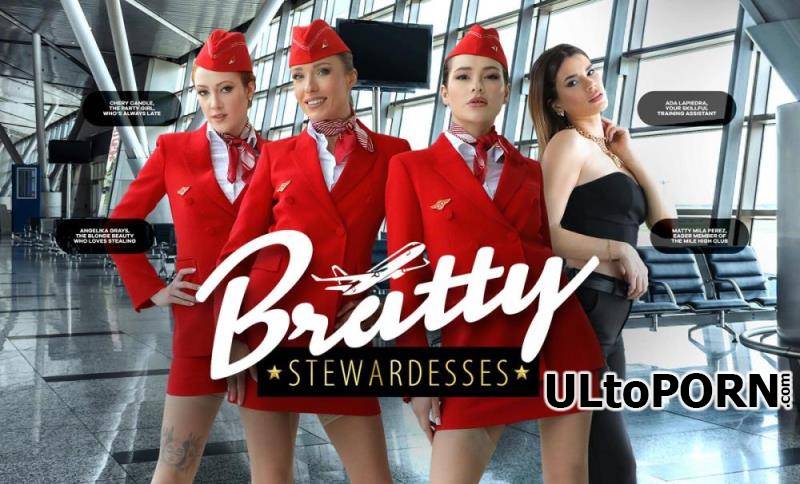 LifeSelector.com: Cherry Candle, Ada Lapiedra - Bratty Stewardesses [1.88 GB / FullHD / 1080p] (Threesome)