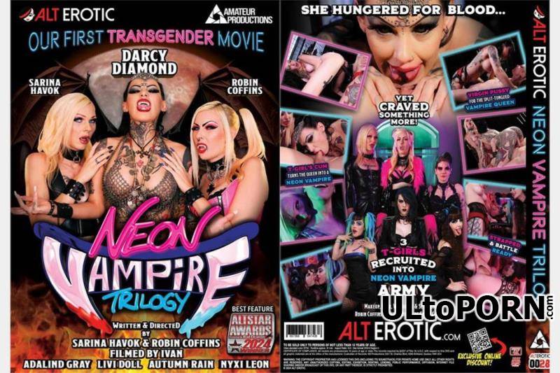 Amateur Productions, AltErotic.com: Adalind Gray, Darcy Diamond, Robin Coffins, Autumn Rain, Livi Doll, Nyxi Leon, Sarina Havok - Neon Vampire Trilogy [1.77 GB / HD / 720p] (Shemale)