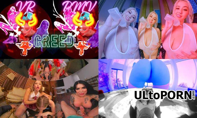 VRhythm, SLR: Adira Allure, Alexia Anders, Alona Bloom, Angel Windell, Angel Youngs, Anna Claire Clouds, Bella Luna, Blake Blossom, Braylin Bailey, Brooke Banner, Chloe Surreal, Destiny Cruz, Elana Bunnz - [VR PMV] Greed [2.39 GB / UltraHD 4K / 3840p] (Oculus)