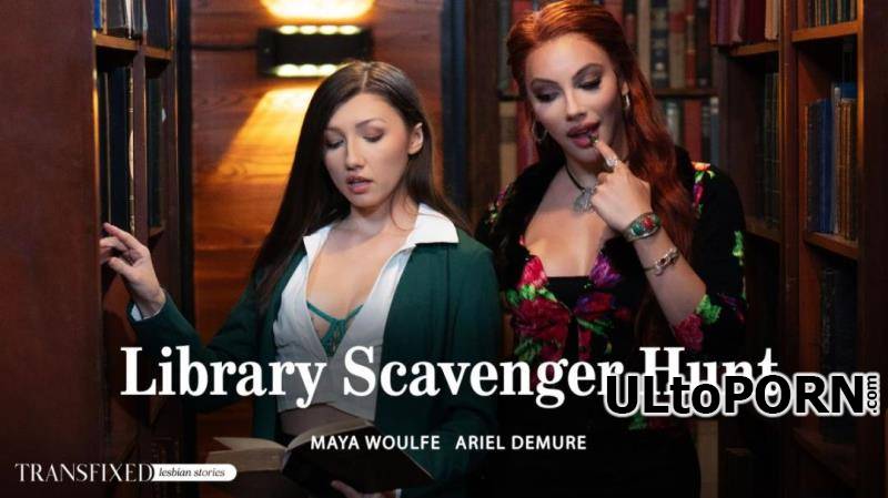 Transfixed.com, AdultTime.com: Maya Woulfe, Ariel Demure - Library Scavenger Hunt [2.49 GB / UltraHD 4K / 2160p] (Shemale)